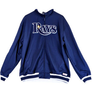 Tampa Bay Rays Baseball Men's Stitches Athletic Gear Full Zip Up Jacket Size XL